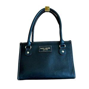 Kate Spade Black Leather Satchel Handbag